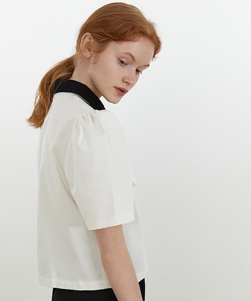 Fano Studios(ファノ ストゥディオズ)の「【Fano Studios】Bicolor short shirt FX21S035(シャツ/ブラウス・レディース・ホワイト・S/L/M)」の13枚目の写真