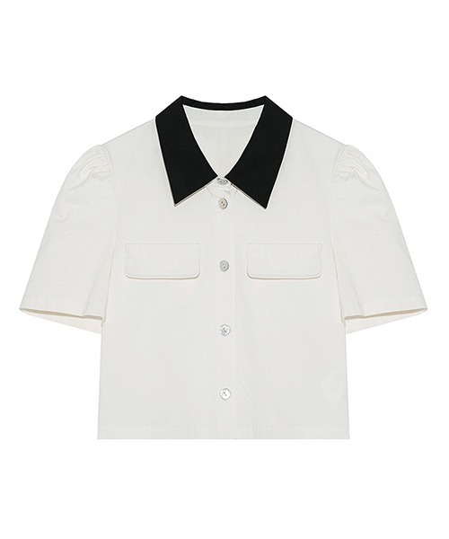 Fano Studios(ファノ ストゥディオズ)の「【Fano Studios】Bicolor short shirt FX21S035(シャツ/ブラウス・レディース・ホワイト・S/L/M)」の17枚目の写真