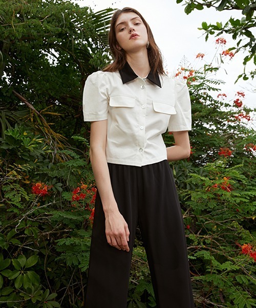 Fano Studios(ファノ ストゥディオズ)の「【Fano Studios】Bicolor short shirt FX21S035(シャツ/ブラウス・レディース・ホワイト・S/L/M)」の8枚目の写真