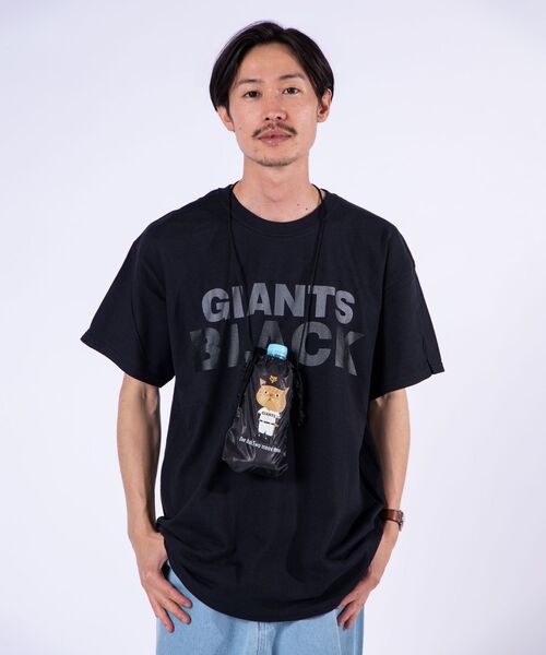 SHIPS(シップス)の「GIANTS×SHIPS: CAT 巾着 ネック ポーチ(ボディバッグ/ウエストポーチ・メンズ・ブラック/オレンジ・ONE SIZE)」の2枚目の写真