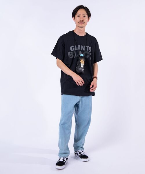 SHIPS(シップス)の「GIANTS×SHIPS: CAT 巾着 ネック ポーチ(ボディバッグ/ウエストポーチ・メンズ・ブラック/オレンジ・ONE SIZE)」の8枚目の写真