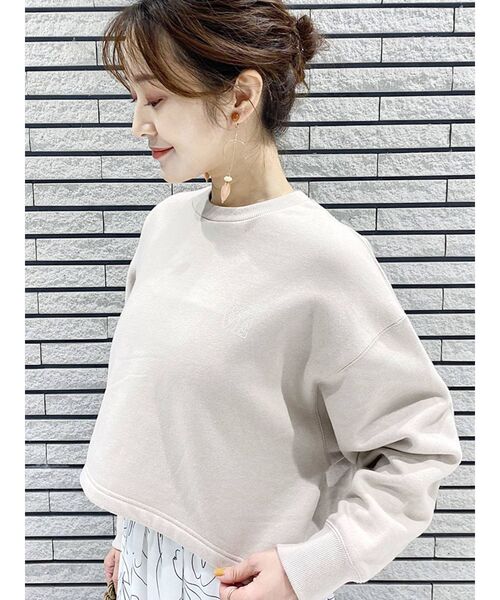 MERCURYDUO（マーキュリーデュオ）の「DC バックプリントクロップドスウェット（Tシャツ/カットソー・レディース・アイボリー/ベージュ・FREE）」の8枚目の写真