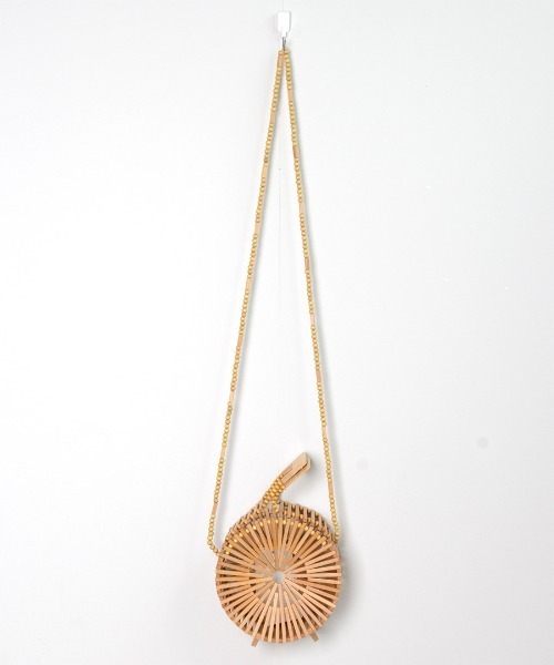 shopnikoniko（ショップニコニコ）の「丸型 かご バッグ 2way（かごバッグ・レディース・ベージュ・フリー）」の13枚目の写真