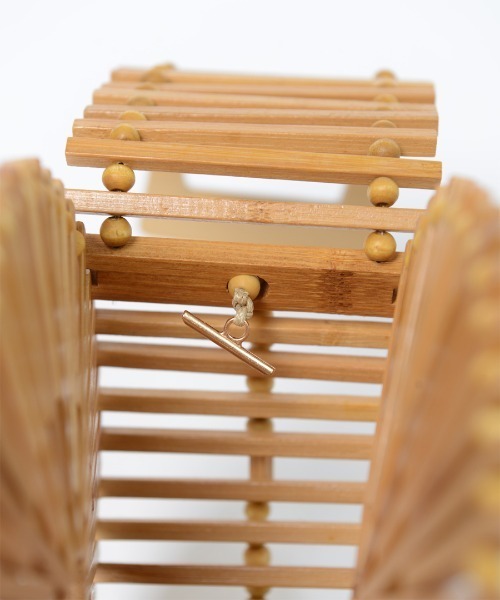 shopnikoniko（ショップニコニコ）の「丸型 かご バッグ 2way（かごバッグ・レディース・ベージュ・フリー）」の16枚目の写真