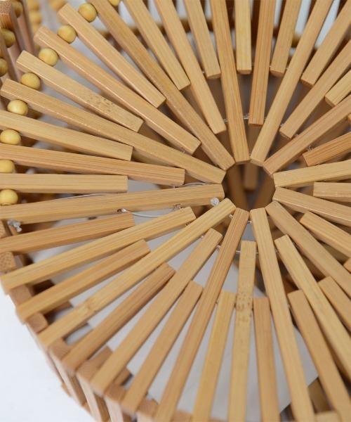 shopnikoniko（ショップニコニコ）の「丸型 かご バッグ 2way（かごバッグ・レディース・ベージュ・フリー）」の17枚目の写真