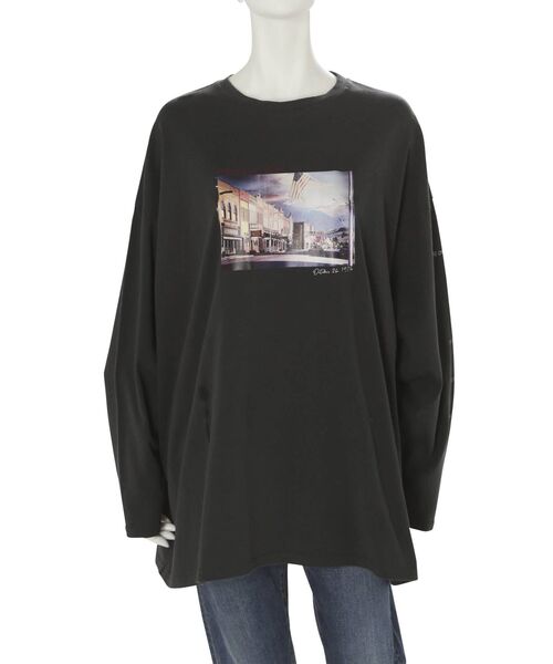 Ungrid（アングリッド）の「フォトデザインロゴロングスリーブTee（Tシャツ/カットソー・レディース・オフホワイト/チャコールグレー・FREE）」の17枚目の写真