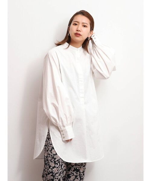 Ungrid（アングリッド）の「ボリュームスリーブドレスシャツ（シャツ/ブラウス・レディース・オフホワイト/ブラック・FREE）」の5枚目の写真
