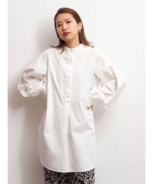 Ungrid（アングリッド）の「ボリュームスリーブドレスシャツ（シャツ/ブラウス・レディース・オフホワイト/ブラック・FREE）」の7枚目の写真