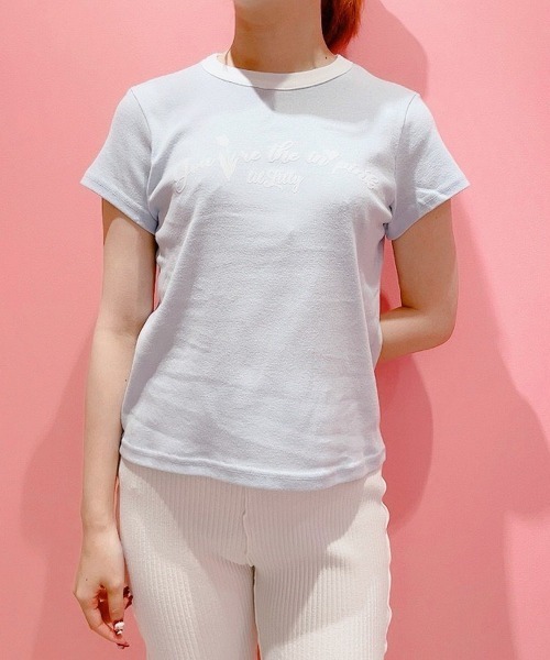 lilLilly(リルリリー)の「リンガープリントTシャツ(Tシャツ/カットソー・レディース・ブラック/レッド/ブルー/ホワイト・FREE)」の17枚目の写真