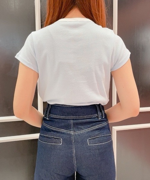 lilLilly(リルリリー)の「リンガープリントTシャツ(Tシャツ/カットソー・レディース・ブラック/レッド/ブルー/ホワイト・FREE)」の20枚目の写真