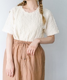 さわやかな朝のジャガードトップス