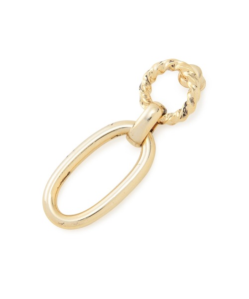 MADEMOISELLE ROPE'（マドモアゼル ロペ）の「メタルコンビモチーフピアス（ピアス（両耳用）・レディース・ゴールド・FREE）」の2枚目の写真