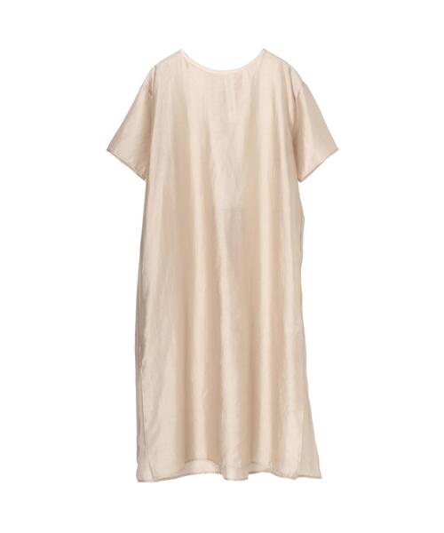 GARAGE OF GOOD CLOTHING(ガレージオブグッドクロージング)の「シースルー半袖ワンピース*(ワンピース・レディース・ブラック/ベージュ/カーキ・FREE)」の4枚目の写真