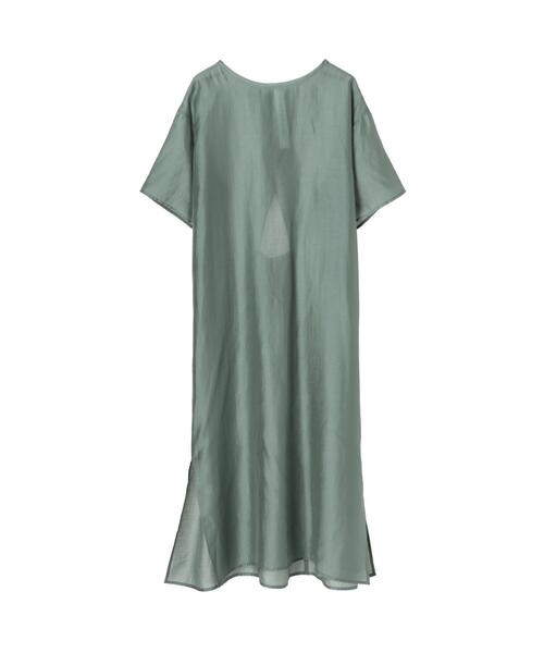 GARAGE OF GOOD CLOTHING(ガレージオブグッドクロージング)の「シースルー半袖ワンピース*(ワンピース・レディース・ブラック/ベージュ/カーキ・FREE)」の17枚目の写真