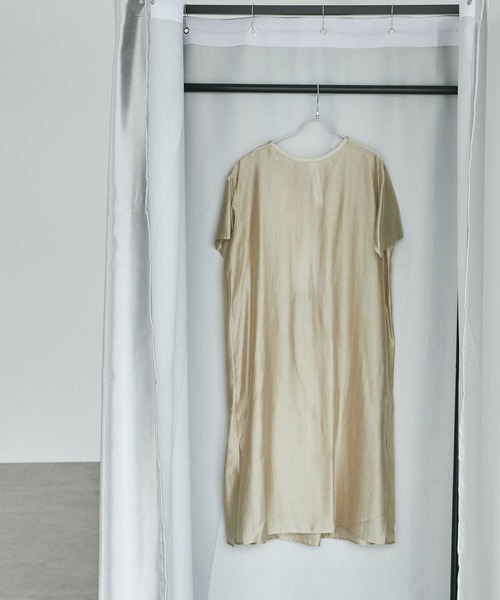 GARAGE OF GOOD CLOTHING(ガレージオブグッドクロージング)の「シースルー半袖ワンピース*(ワンピース・レディース・ブラック/ベージュ/カーキ・FREE)」の2枚目の写真