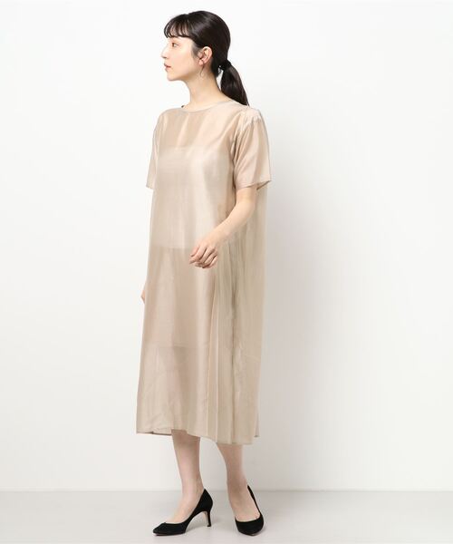 GARAGE OF GOOD CLOTHING(ガレージオブグッドクロージング)の「シースルー半袖ワンピース*(ワンピース・レディース・ブラック/ベージュ/カーキ・FREE)」の16枚目の写真