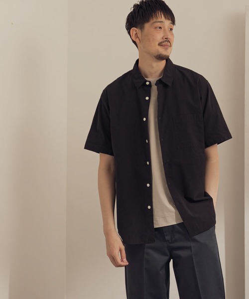 URBAN RESEARCH DOORS（アーバンリサーチドアーズ）の「マイクロサッカー レギュラーカラーシャツ（シャツ/ブラウス・メンズ・グレー/イエロー/ブラック・38/40）」の12枚目の写真