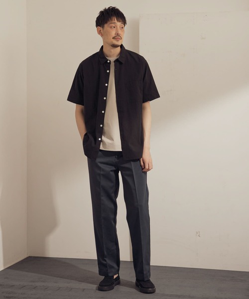 URBAN RESEARCH DOORS（アーバンリサーチドアーズ）の「マイクロサッカー レギュラーカラーシャツ（シャツ/ブラウス・メンズ・グレー/イエロー/ブラック・38/40）」の14枚目の写真