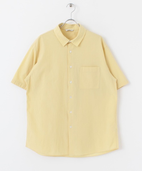 URBAN RESEARCH DOORS（アーバンリサーチドアーズ）の「マイクロサッカー レギュラーカラーシャツ（シャツ/ブラウス・メンズ・グレー/イエロー/ブラック・38/40）」の22枚目の写真