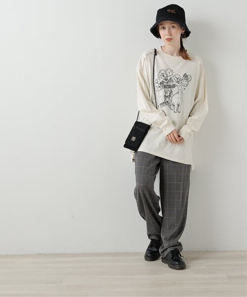 DOUBLE NAME（ダブルネーム）の「ハンド風ステッチゆるテーパードパンツ（その他パンツ・レディース・ブラック/ネイビー/ブラウン・FREE）」の22枚目の写真