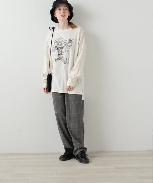 DOUBLE NAME（ダブルネーム）の「ハンド風ステッチゆるテーパードパンツ（その他パンツ・レディース・ブラック/ネイビー/ブラウン・FREE）」の17枚目の写真