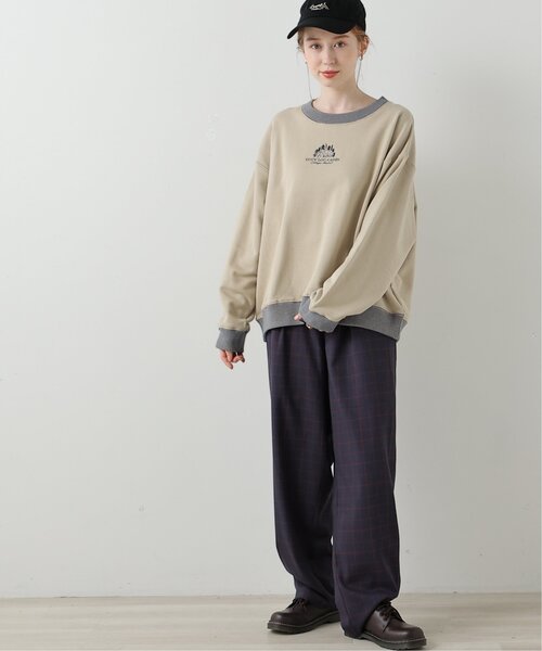 DOUBLE NAME（ダブルネーム）の「ハンド風ステッチゆるテーパードパンツ（その他パンツ・レディース・ブラック/ネイビー/ブラウン・FREE）」の14枚目の写真