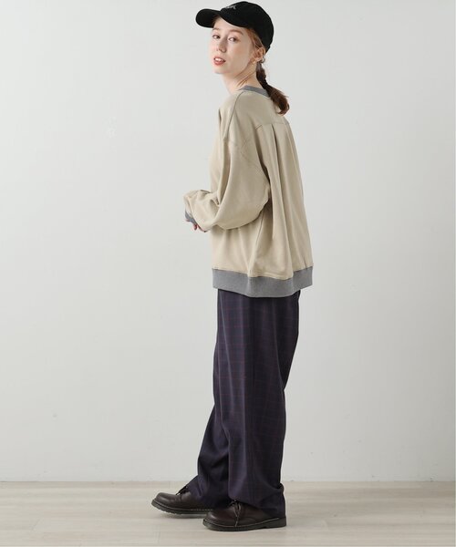 DOUBLE NAME（ダブルネーム）の「ハンド風ステッチゆるテーパードパンツ（その他パンツ・レディース・ブラック/ネイビー/ブラウン・FREE）」の8枚目の写真