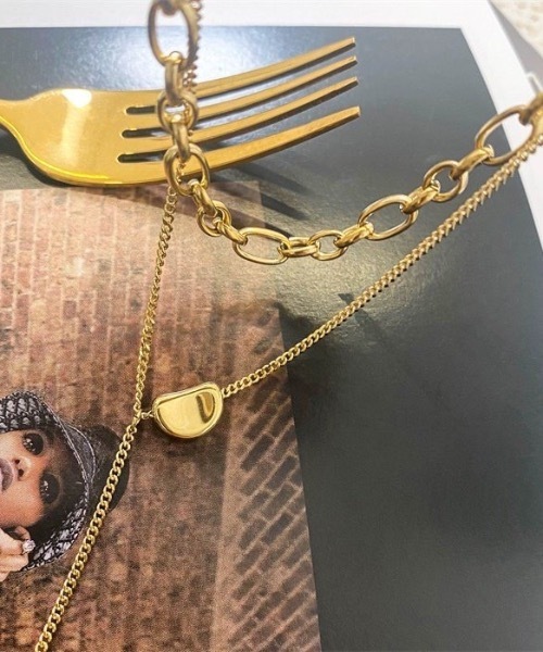 KOR（ケーオーアール）の「ダブルチェーンネックレス（ネックレス・レディース・シルバー/ゴールド・FREE）」の10枚目の写真