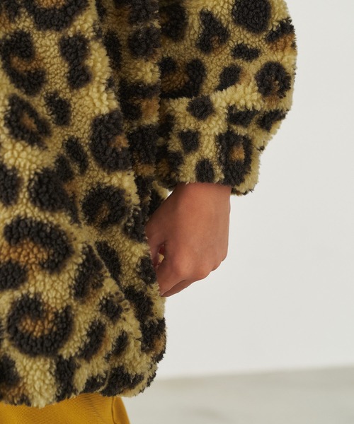 ＆yam（アンドヤム）の「総柄ボアブルゾン レオパード柄/ネイティブ柄/チェック柄【親子お揃い/リンクコーデ】（ブルゾン・キッズ・ベージュ/ブラウン/グレー・120-130cm/150-160cm/110-120cm/130-140cm/140-150cm）」の16枚目の写真