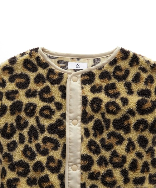 ＆yam（アンドヤム）の「総柄ボアブルゾン レオパード柄/ネイティブ柄/チェック柄【親子お揃い/リンクコーデ】（ブルゾン・キッズ・ベージュ/ブラウン/グレー・120-130cm/150-160cm/110-120cm/130-140cm/140-150cm）」の13枚目の写真