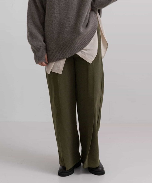 LAATO(ラート)の「TACK SWEAT PANTS(その他パンツ・レディース・カーキ/オフホワイト・FREE)」の3枚目の写真