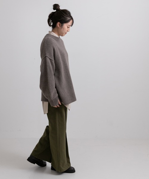 LAATO(ラート)の「TACK SWEAT PANTS(その他パンツ・レディース・カーキ/オフホワイト・FREE)」の6枚目の写真
