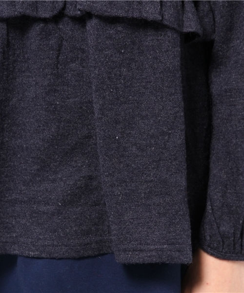 mystic（ミスティック）の「ブークレー切替プルオーバー（Tシャツ/カットソー・レディース・グレー/ネイビー/ブラック・ﾌﾘ-）」の9枚目の写真