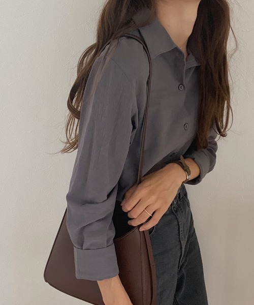 LAUIR（ラウアー）の「ラウンドショルダーバッグ（ショルダーバッグ・レディース・ダークブラウン/ホワイト/ベージュ系その他/ブラック/ブラウン系その他・FREE）」の6枚目の写真