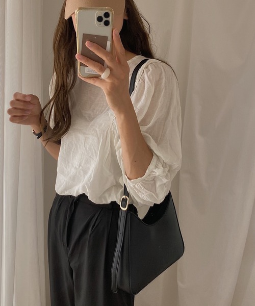 LAUIR（ラウアー）の「ラウンドショルダーバッグ（ショルダーバッグ・レディース・ダークブラウン/ホワイト/ベージュ系その他/ブラック/ブラウン系その他・FREE）」の22枚目の写真