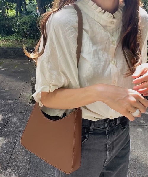 LAUIR（ラウアー）の「ラウンドショルダーバッグ（ショルダーバッグ・レディース・ダークブラウン/ホワイト/ベージュ系その他/ブラック/ブラウン系その他・FREE）」の11枚目の写真