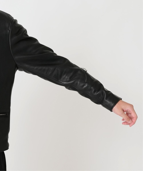 JOURNAL STANDARD（ジャーナルスタンダード）の「【TRISECT-2】EXTRA LEATHER Wライダースジャケット（ライダースジャケット・メンズ・ブラック・MEDIUM/LARGE）」の12枚目の写真