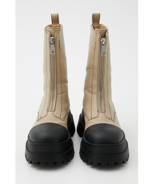 SLY（スライ）の「ZIP UP TRACK SOLE BOOTS ジップアップ トラックソール ブーツ（ブーツ・レディース・ブラック/ベージュ・MEDIUM/LARGE/SMALL）」の19枚目の写真