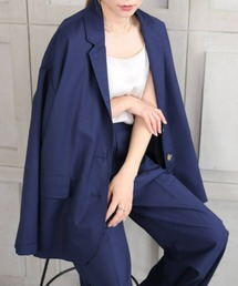 TRギャバ ビッグシルエットセットアップ（シングルジャケット＆タックパンツ）