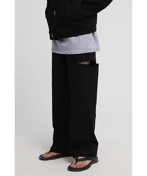MASONPRINCE(メイソンプリンス)の「【MASONPRINCE】Side damage slit denim pants SK2035(スラックス・メンズ・ブラック・L/XL/M/S)」の5枚目の写真