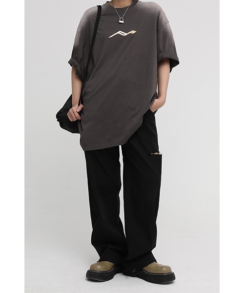 MASONPRINCE(メイソンプリンス)の「【MASONPRINCE】Side damage slit denim pants SK2035(スラックス・メンズ・ブラック・L/XL/M/S)」の8枚目の写真