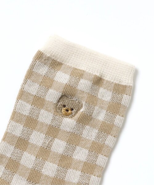 apres les cours（アプレレクール）の「tiny bear 総柄 ソックス（ソックス/靴下・キッズ・ミント/ベージュ/ブラウン・12/18/15 ）」の8枚目の写真