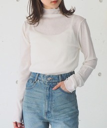 tiptop | 【2サイズ展開】シアーメローハイネックロンT 【Lサイズあり】(Tシャツ/カットソー)