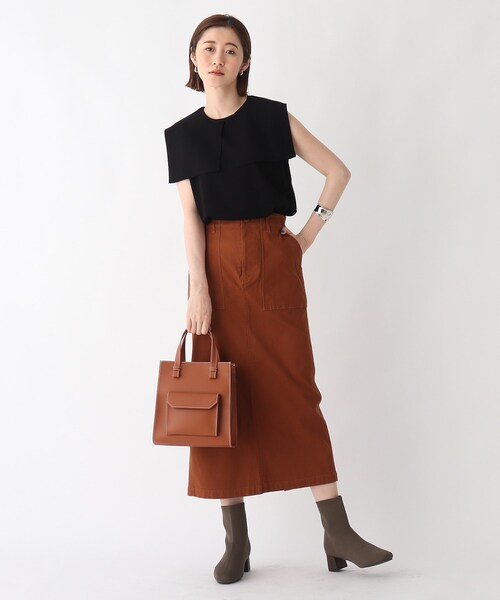 OPAQUE.CLIP（オペークドットクリップ）の「◆2wayセーラーカラーニット【WEB限定カラー・サイズ】（ニット/セーター・レディース・チャコールグレー/ブラック/オフホワイト/ブルー/ホワイト系9/モスグリーン系7・40/38/42/36/34）」の18枚目の写真