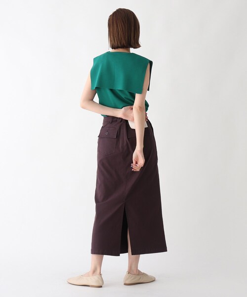 OPAQUE.CLIP（オペークドットクリップ）の「◆2wayセーラーカラーニット【WEB限定カラー・サイズ】（ニット/セーター・レディース・チャコールグレー/ブラック/オフホワイト/ブルー/ホワイト系9/モスグリーン系7・40/38/42/36/34）」の8枚目の写真