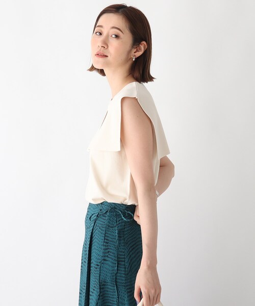 OPAQUE.CLIP（オペークドットクリップ）の「◆2wayセーラーカラーニット【WEB限定カラー・サイズ】（ニット/セーター・レディース・チャコールグレー/ブラック/オフホワイト/ブルー/ホワイト系9/モスグリーン系7・40/38/42/36/34）」の16枚目の写真