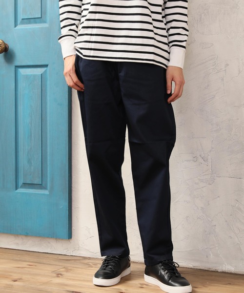 Beno(ビーノ)の「ワイド テーパード イージーシェフパンツ(チノパンツ・メンズ・ブラック系その他3/ネイビー/オリーブ/ベージュ系その他/ベージュ/ブルー系その他/ダークインディゴブルー/ライトインディゴブルー/オフホワイト/ブラウン系その他3/ブラウン系その他/ブラック/ブラウン系その他2・L/M/XL)」の10枚目の写真