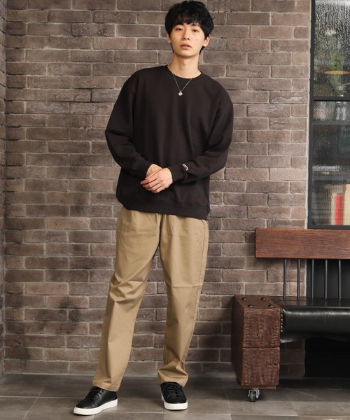 Beno(ビーノ)の「ワイド テーパード イージーシェフパンツ(チノパンツ・メンズ・ブラック系その他3/ネイビー/オリーブ/ベージュ系その他/ベージュ/ブルー系その他/ダークインディゴブルー/ライトインディゴブルー/オフホワイト/ブラウン系その他3/ブラウン系その他/ブラック/ブラウン系その他2・L/M/XL)」の17枚目の写真