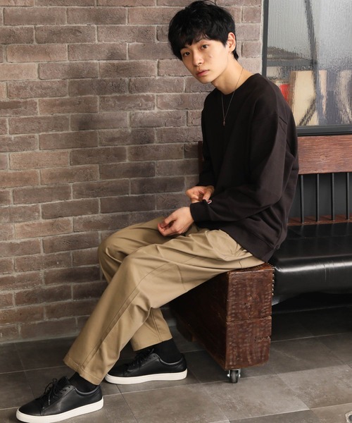 Beno(ビーノ)の「ワイド テーパード イージーシェフパンツ(チノパンツ・メンズ・ブラック系その他3/ネイビー/オリーブ/ベージュ系その他/ベージュ/ブルー系その他/ダークインディゴブルー/ライトインディゴブルー/オフホワイト/ブラウン系その他3/ブラウン系その他/ブラック/ブラウン系その他2・L/M/XL)」の16枚目の写真