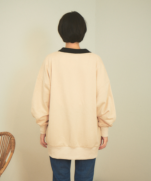 Rouge vif Anna（ルージュヴィフアンナ）の「バイカラーカーディガン（カーディガン/ボレロ・レディース・ベージュ/ブラック・フリー）」の6枚目の写真